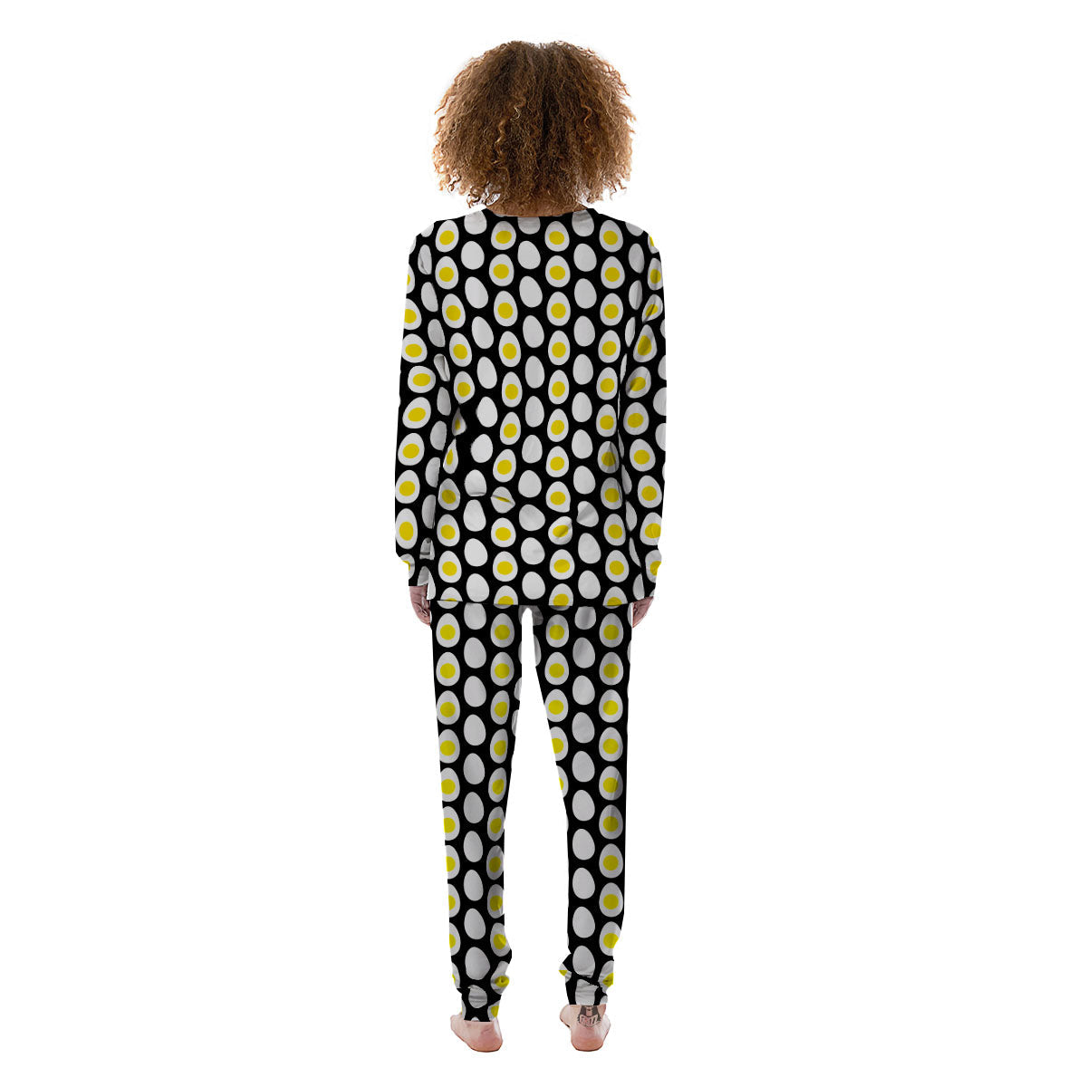 Yolk Egg Print Pattern Women's Pajamas-grizzshop