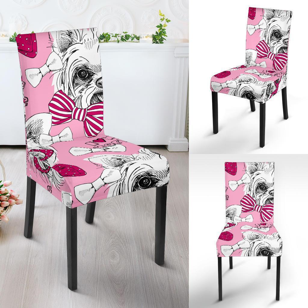 Yorkshire Terrier Dog Puppy Print Pattern Chair Cover-grizzshop