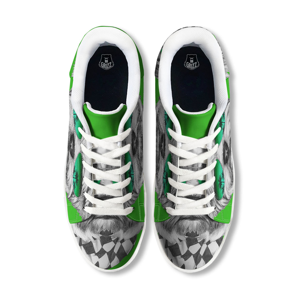 Yorkshire Terrier Sunglasses Print White Low Top Sneakers-grizzshop