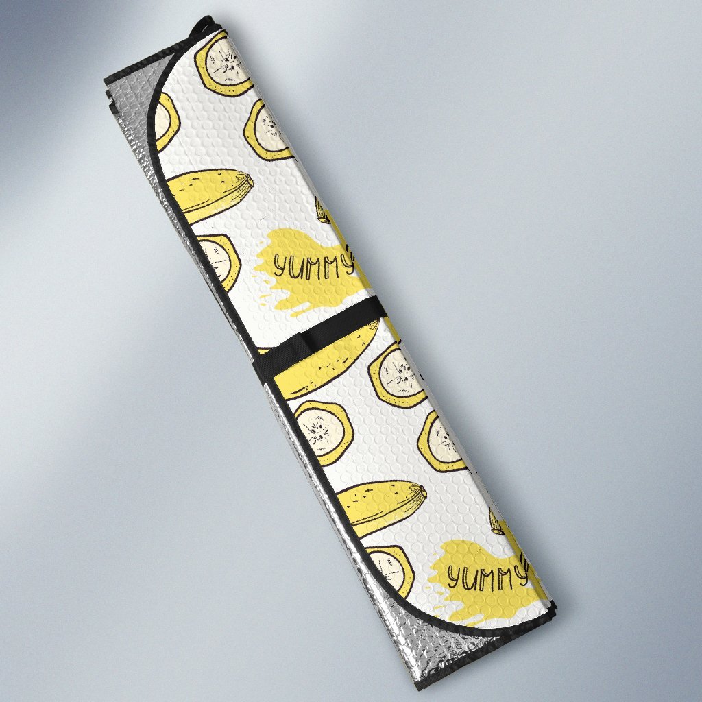 Yummy Banana Pattern Print Car Sun Shade-grizzshop