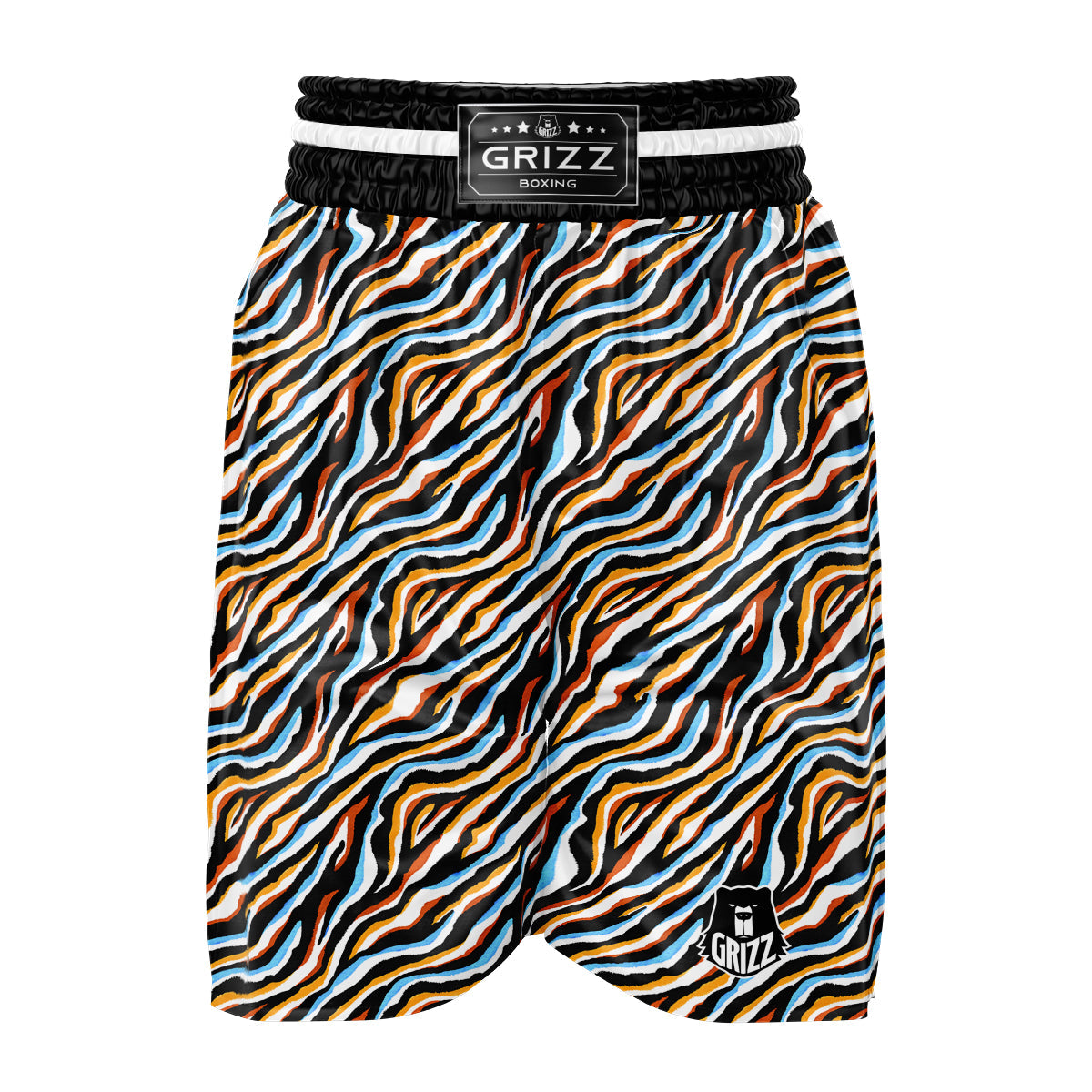 Zebra Abstract Print Pattern Boxing Shorts-grizzshop