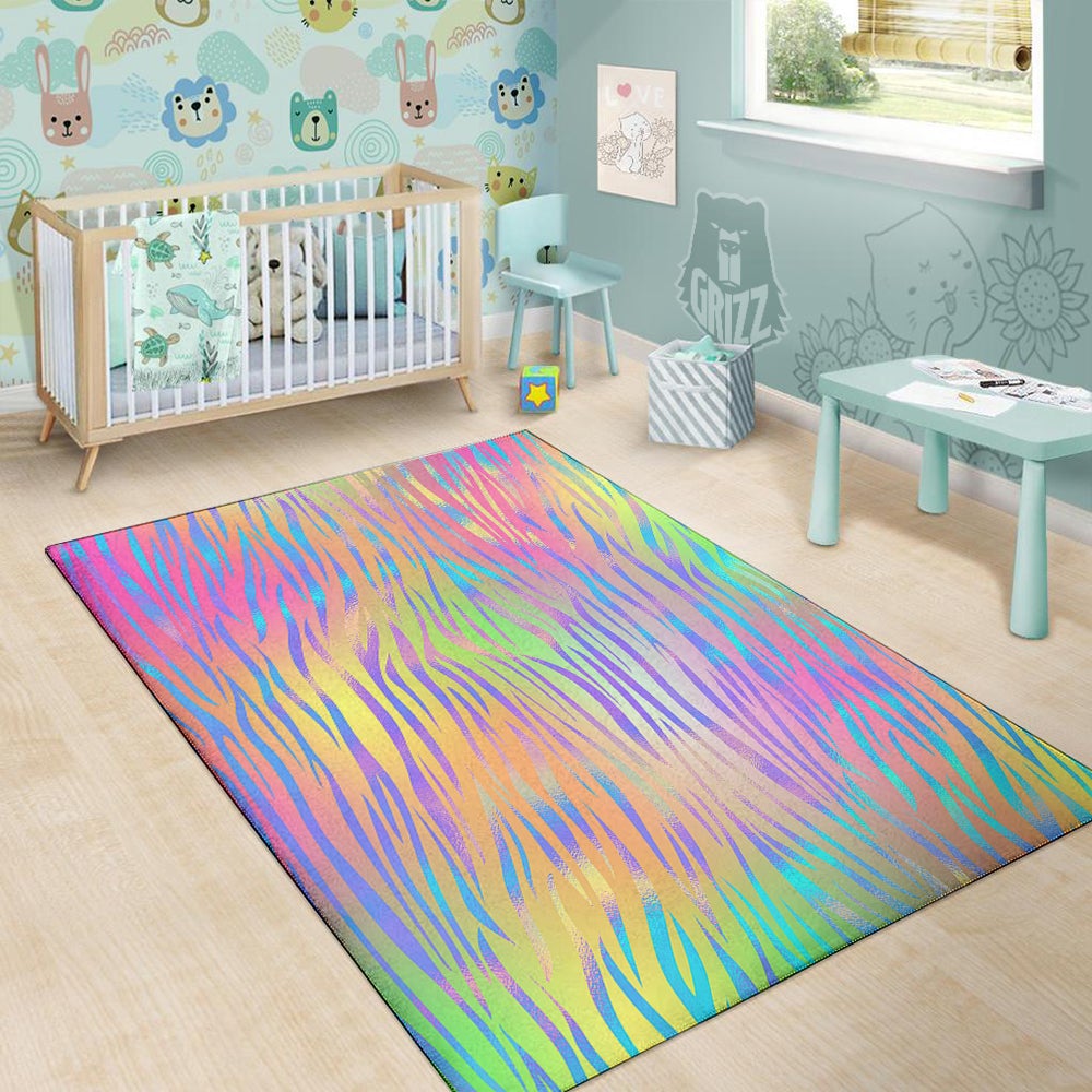 Zebra Pastel Print Pattern Floor Mat-grizzshop