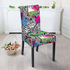 Zebra Pattern Print Chair Cover-grizzshop