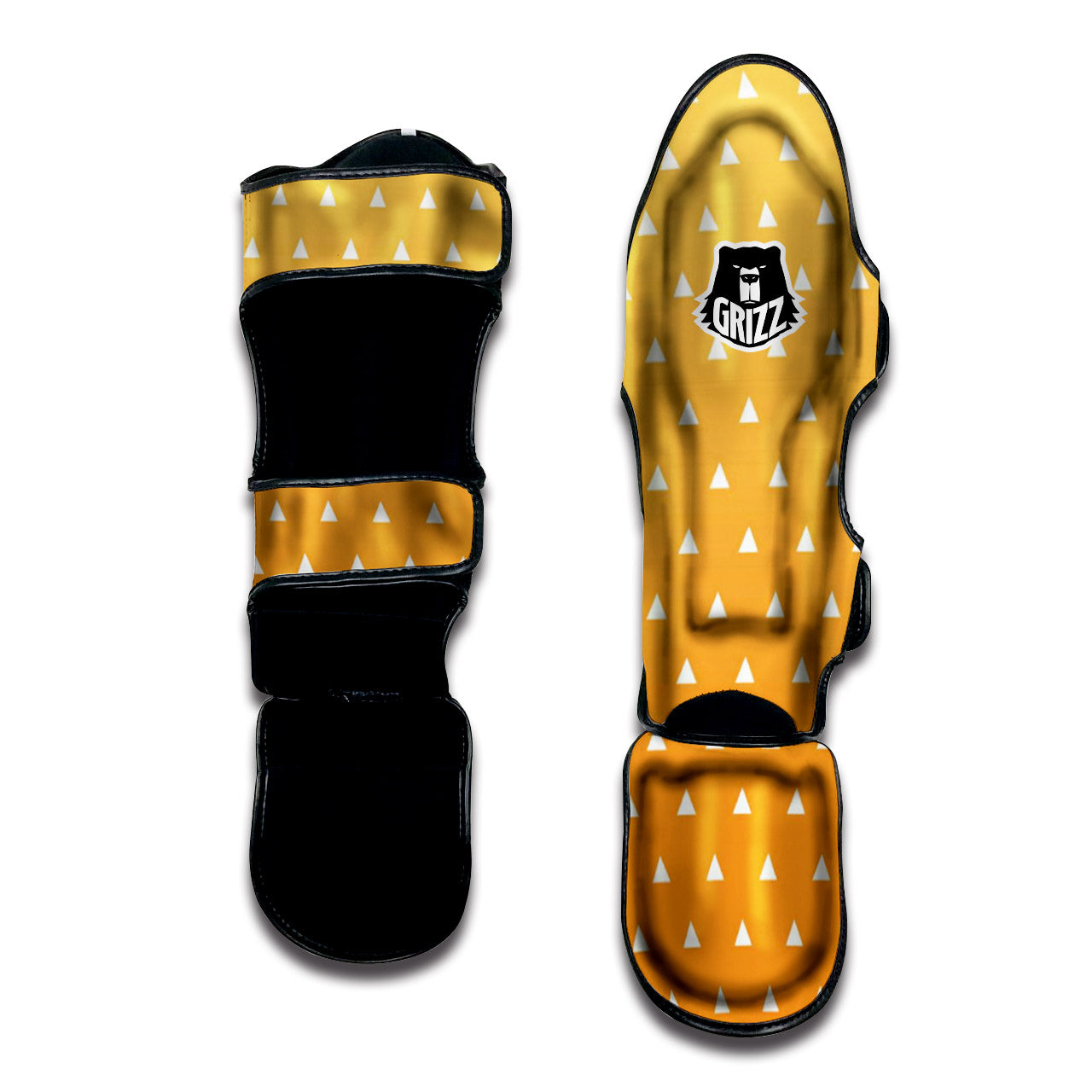 Zenitsu Print Pattern Muay Thai Shin Guards-grizzshop