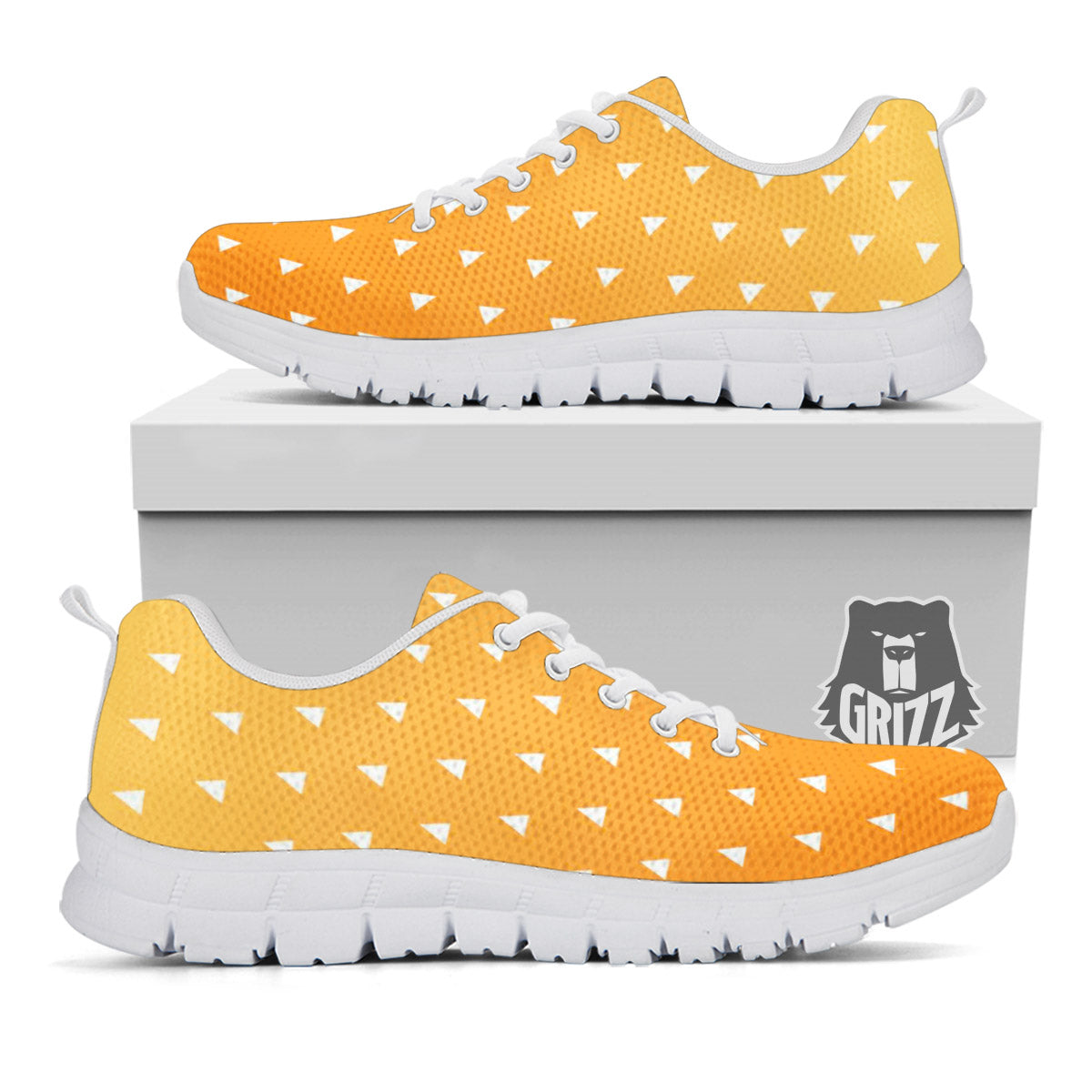 Zenitsu Print Pattern White Sneaker-grizzshop