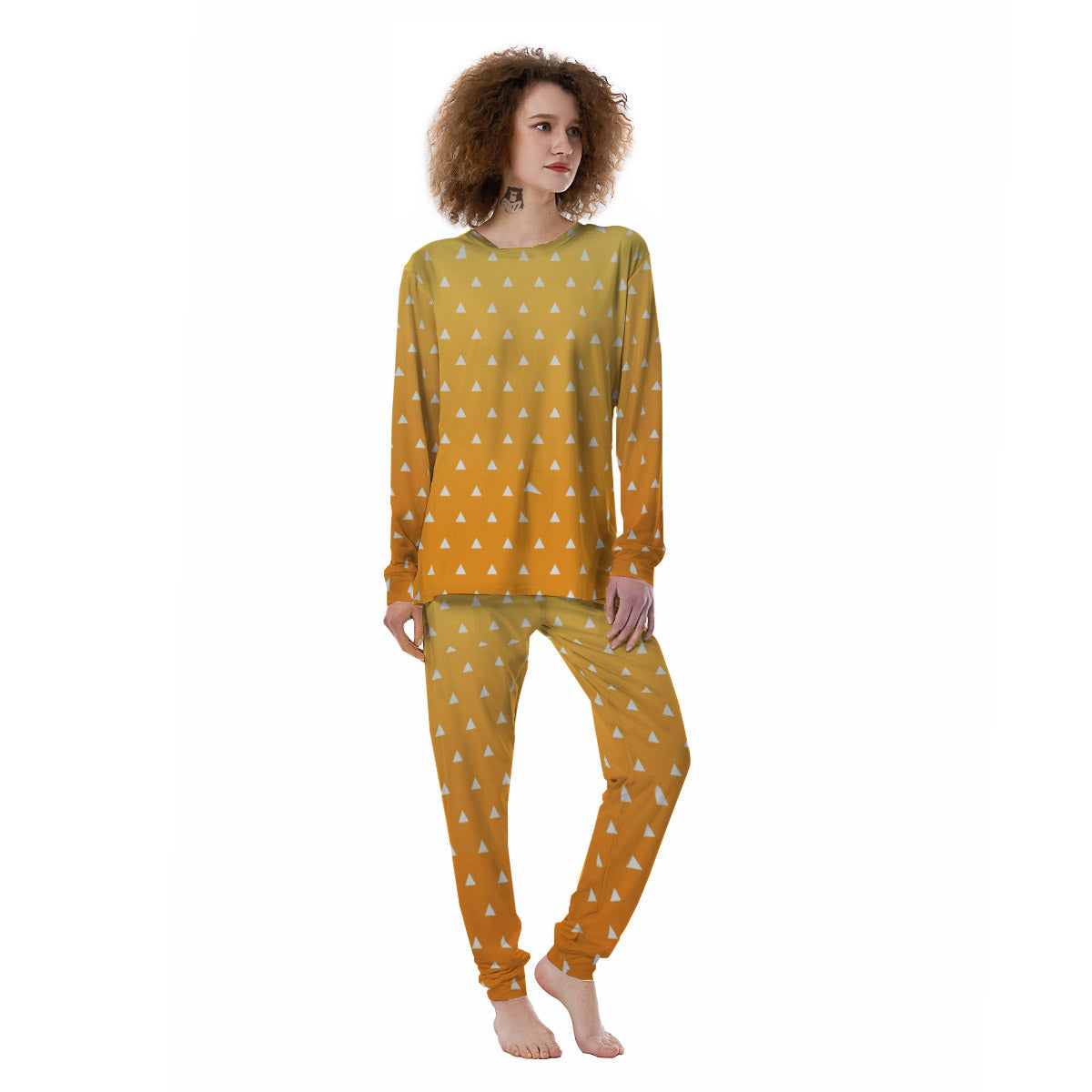 Zenitsu Print Pattern Women's Pajamas-grizzshop