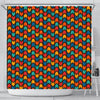 Zig Zag Colorful Pattern Print Bathroom Shower Curtain-grizzshop