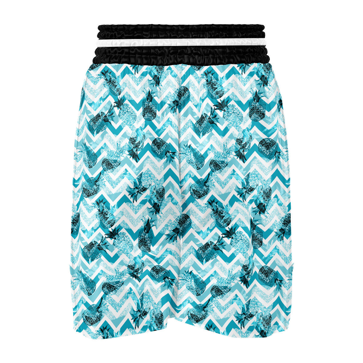 Zig Zag Pastel Pineapple Print Pattern Boxing Shorts-grizzshop