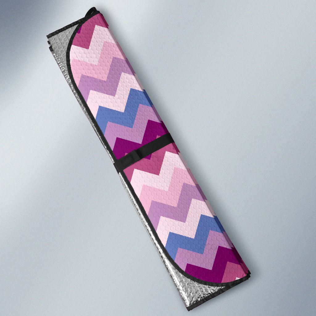 Zig Zag Pattern Print Car Sun Shade-grizzshop