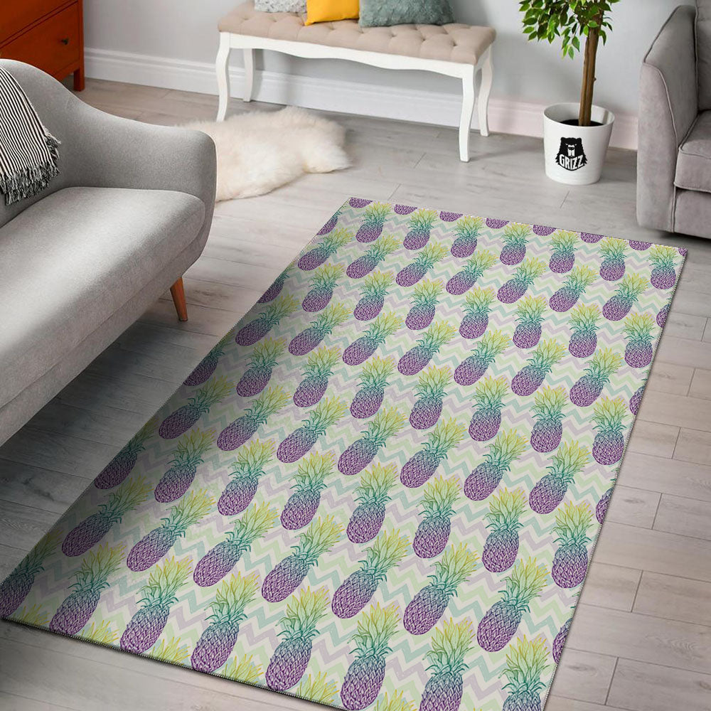 Zig Zag Pineapple Bright Print Pattern Floor Mat-grizzshop