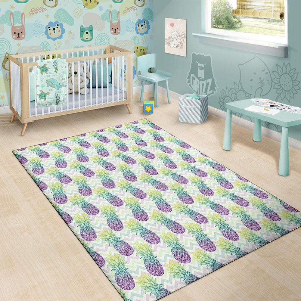 Zig Zag Pineapple Bright Print Pattern Floor Mat-grizzshop