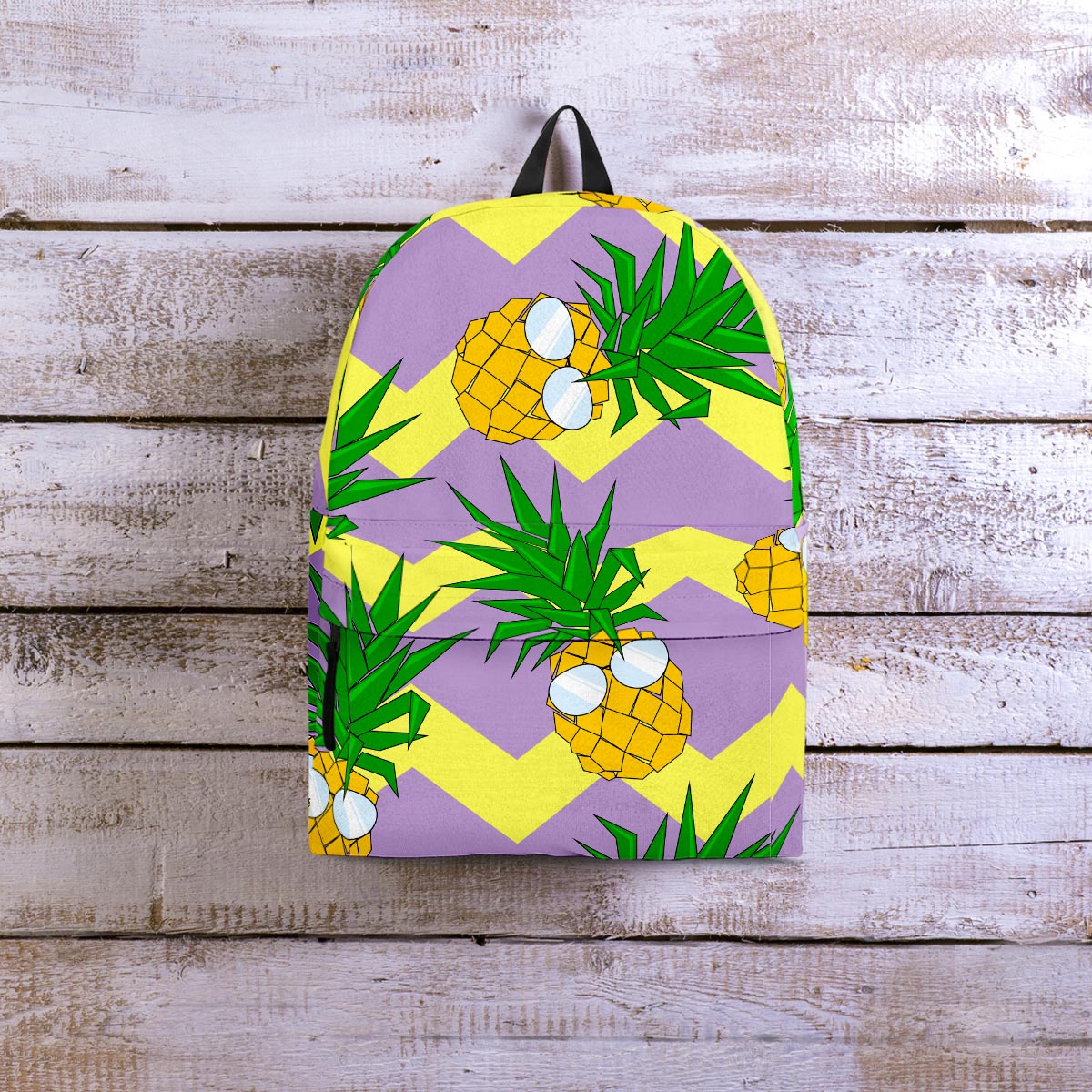 Zig Zag Pineapple Print Backpack-grizzshop