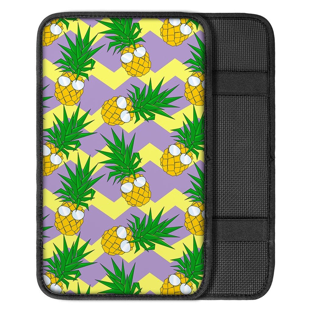 Zig Zag Pineapple Print Car Console Cover-grizzshop