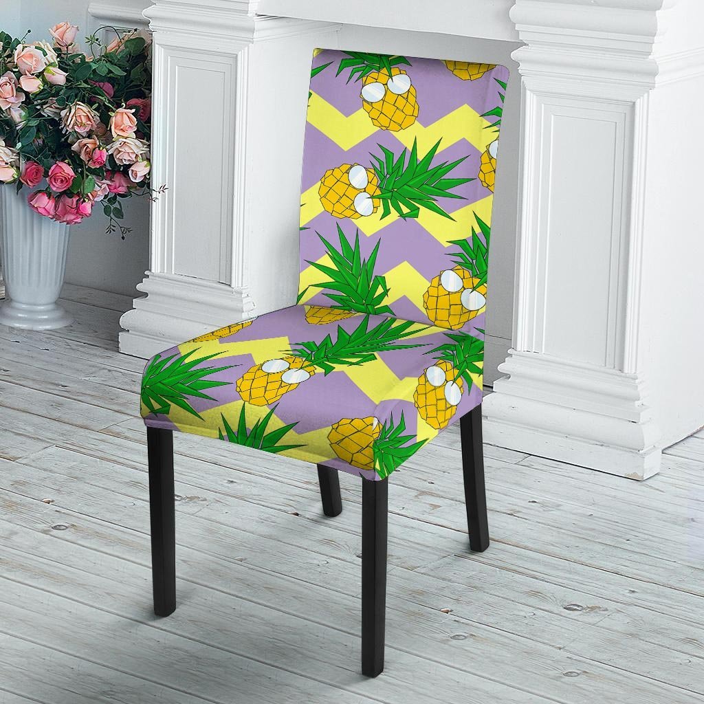 Zig Zag Pineapple Print Chair Cover-grizzshop