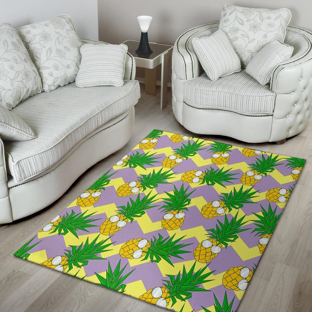 Zig Zag Pineapple Print Floor Mat-grizzshop