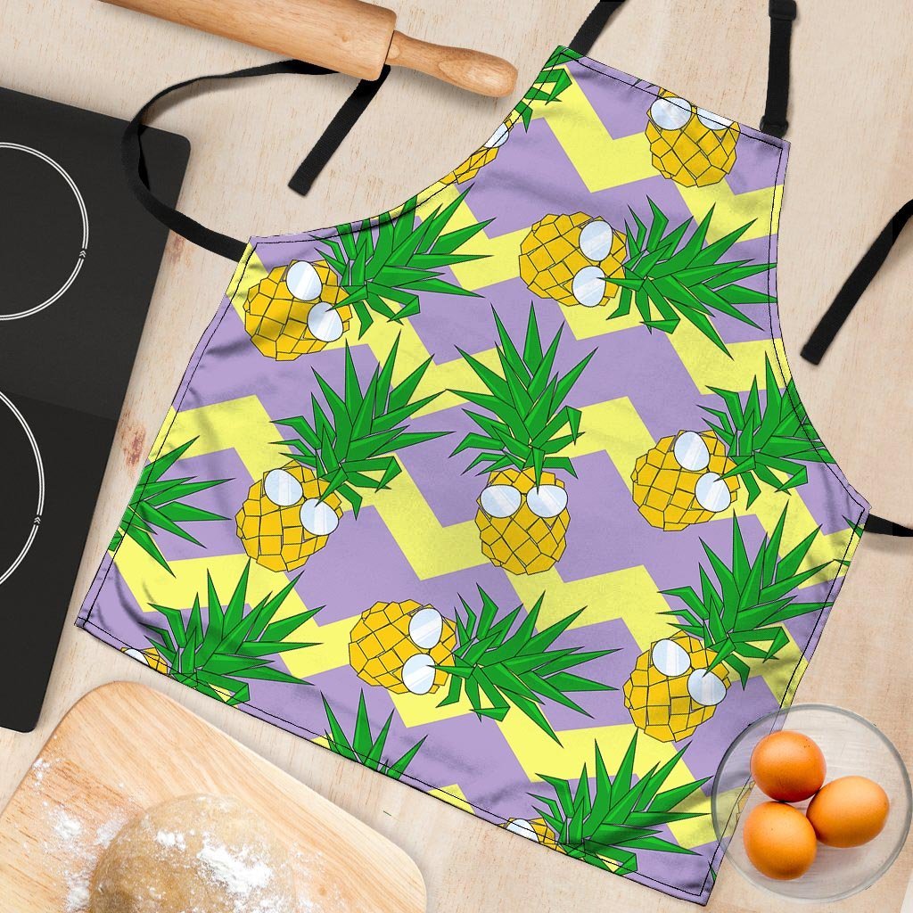 Zig Zag Pineapple Print Women's Apron-grizzshop