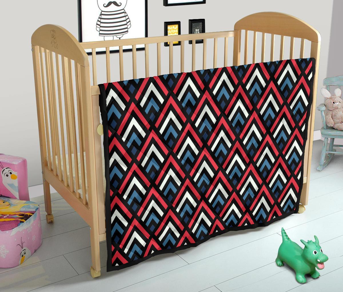Zig Zag Print Pattern Quilt-grizzshop