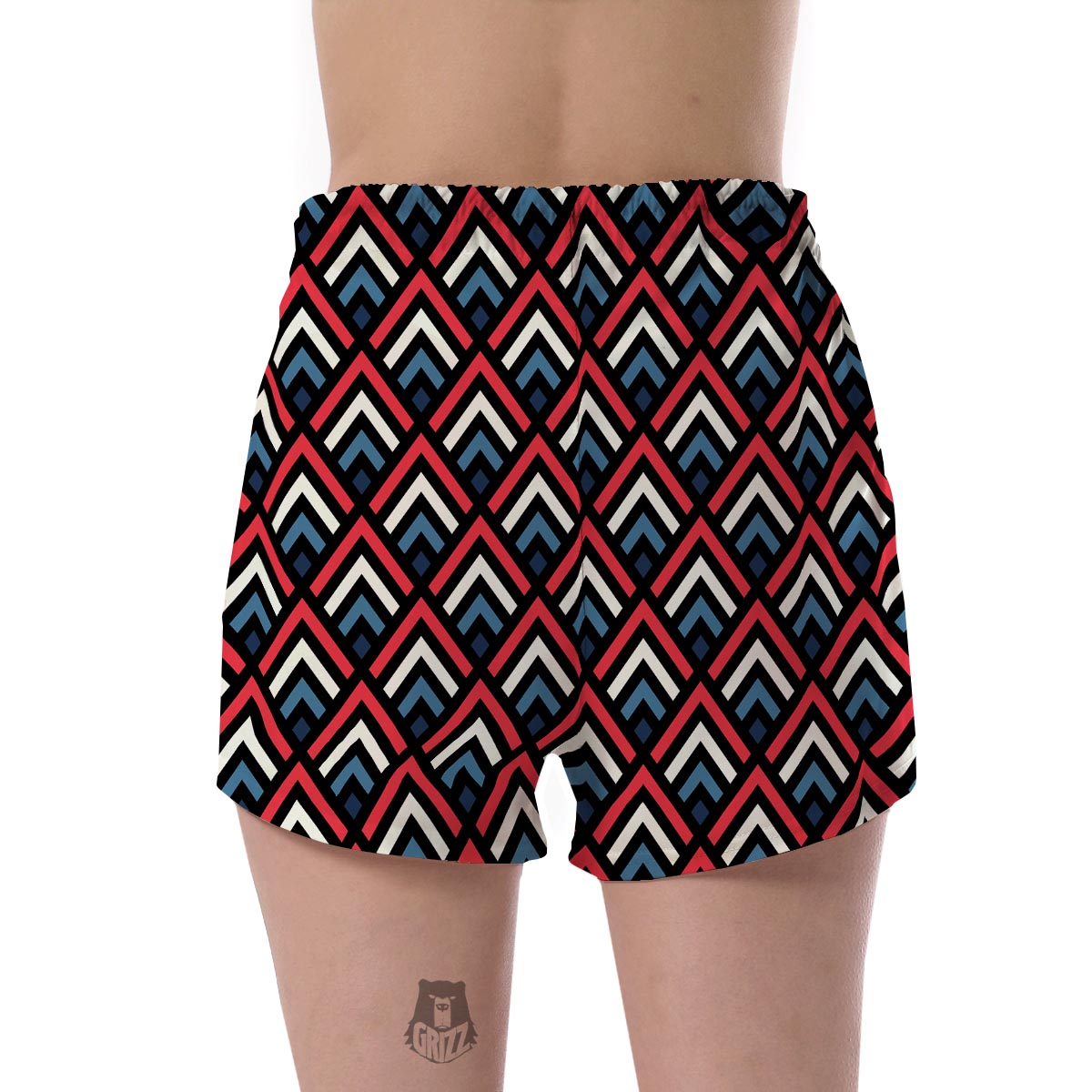 Zig Zag Print Pattern Women's Shorts-grizzshop