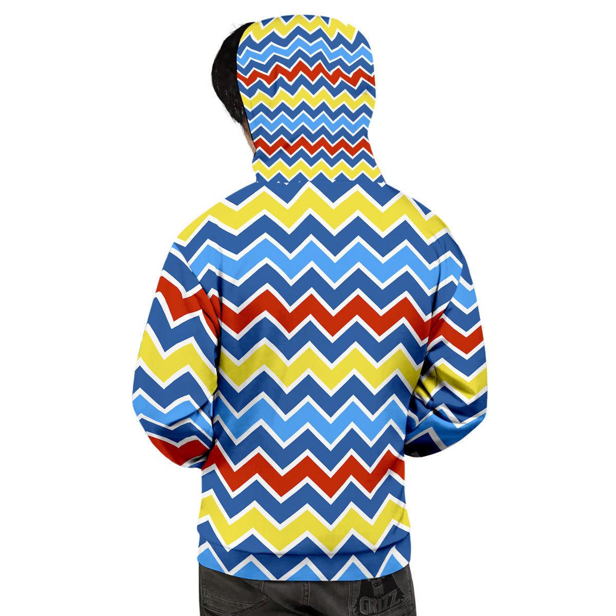 Zigzag Autism Awareness Color Print Pattern Men's Hoodie-grizzshop