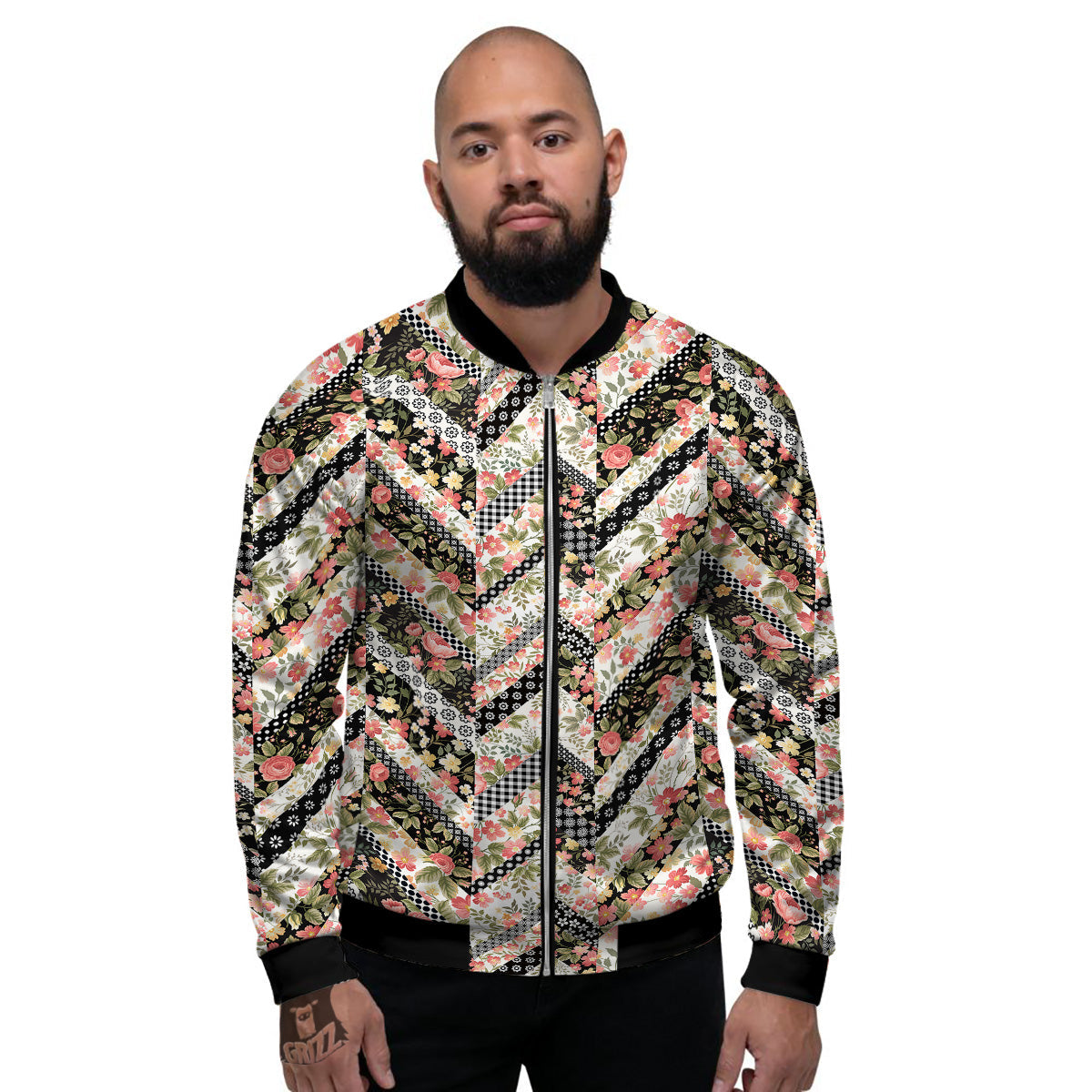 Dandelion Pattern Print Men's Bomber Jacket main image 0