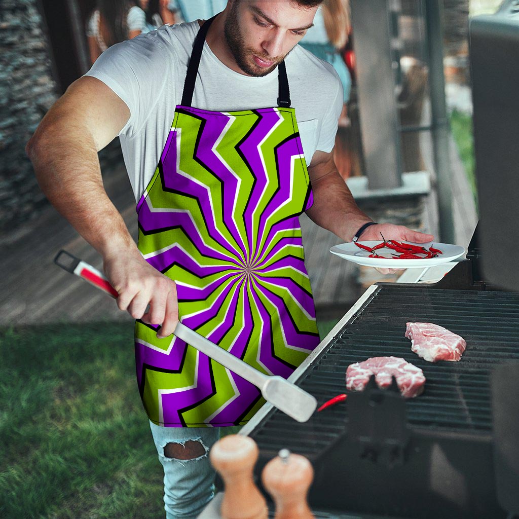 Zigzag Optical illusion Men's Apron-grizzshop