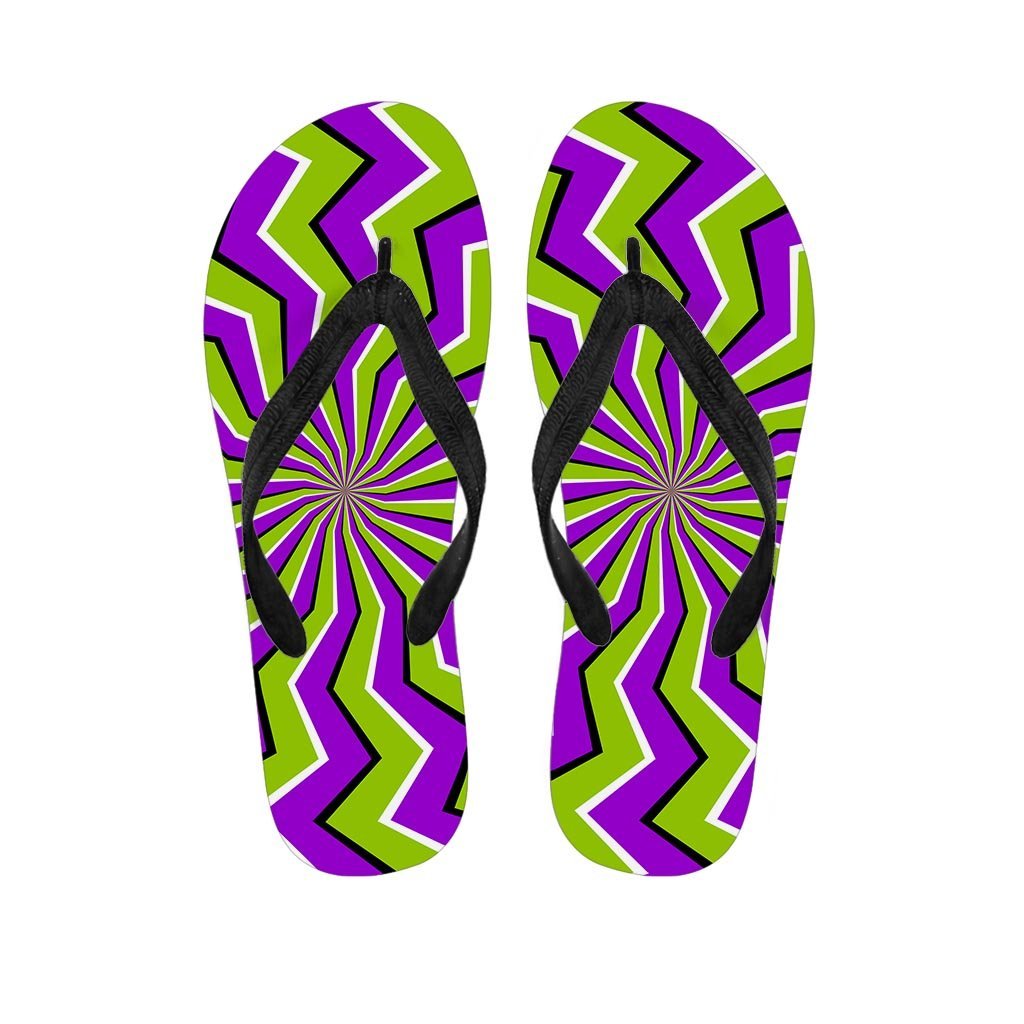 Zigzag Optical illusion Men's Flip Flops-grizzshop