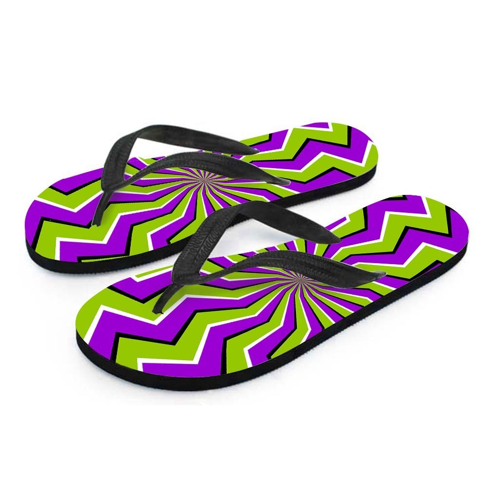 Zigzag Optical illusion Men's Flip Flops-grizzshop