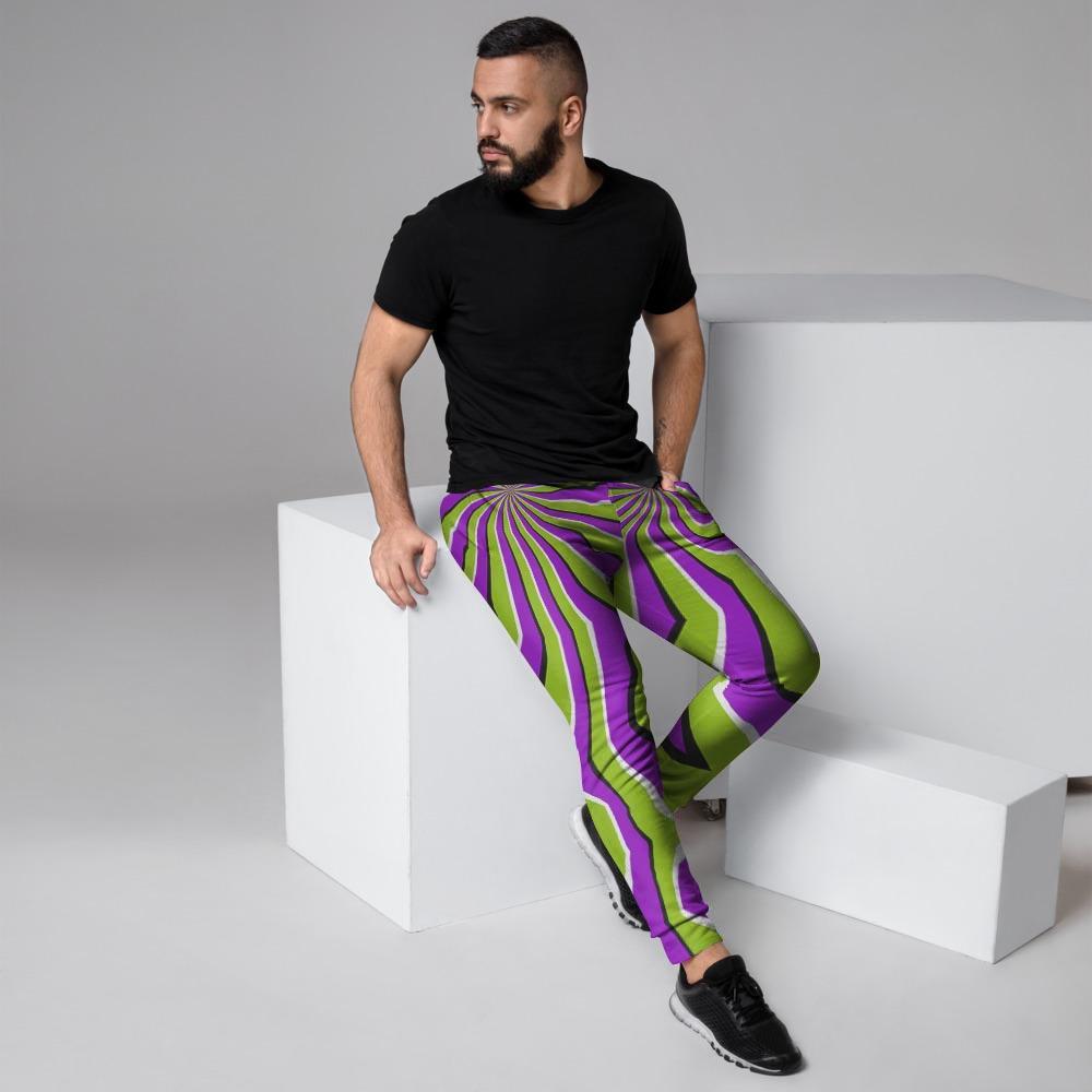 Zigzag Optical illusion Men's Joggers-grizzshop