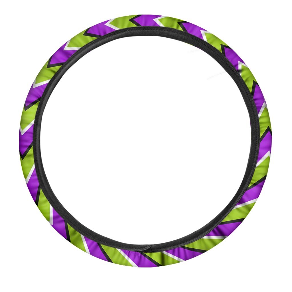 Zigzag Optical illusion Steering Wheel Cover-grizzshop