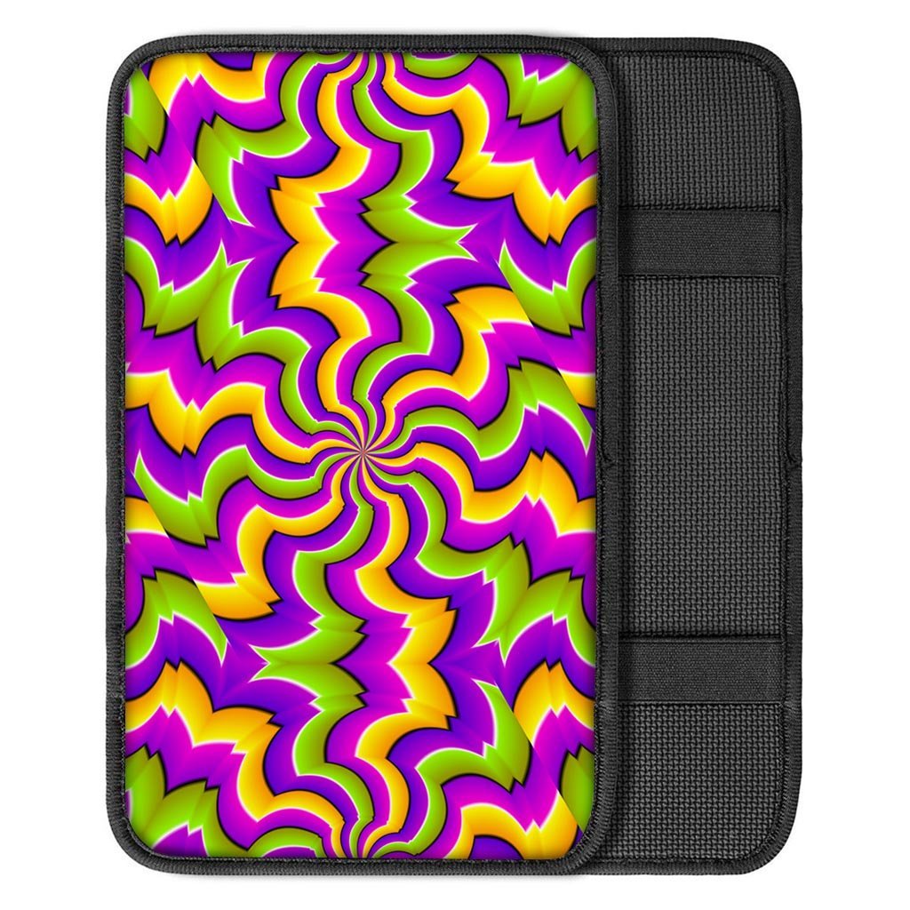 Zigzag Psychedelic Optical illusion Car Console Cover-grizzshop