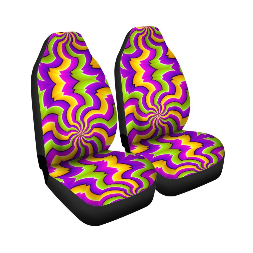 Zigzag Psychedelic Optical illusion Car Seat Covers-grizzshop