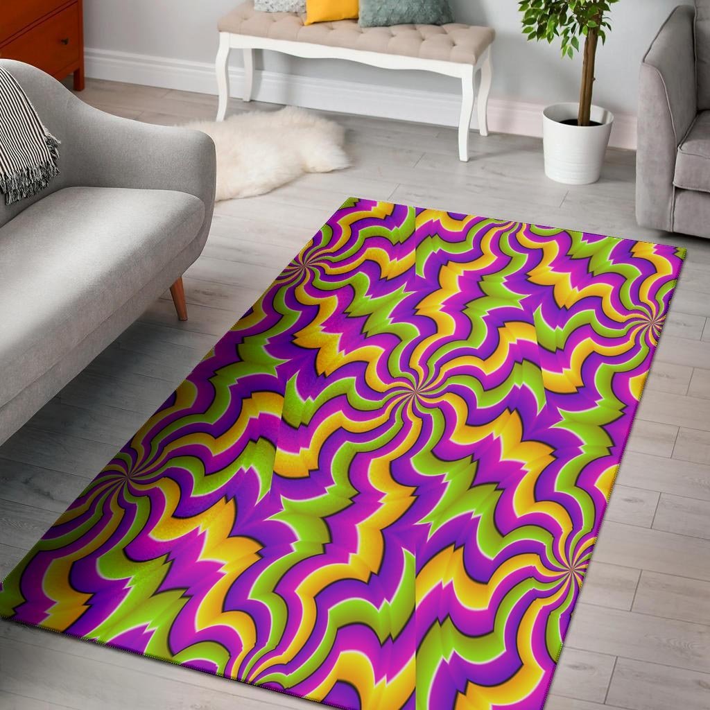 Zigzag Psychedelic Optical illusion Floor Mat-grizzshop