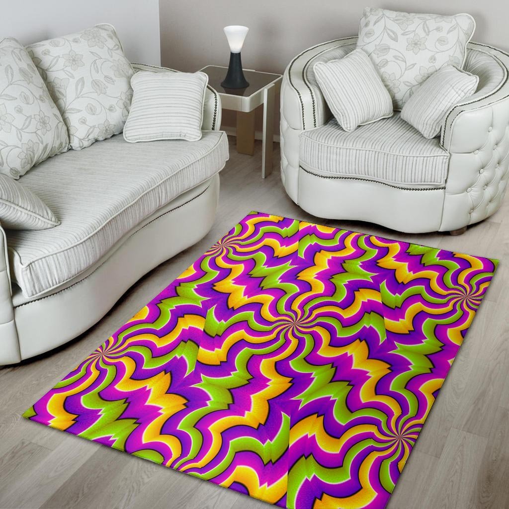 Zigzag Psychedelic Optical illusion Floor Mat-grizzshop