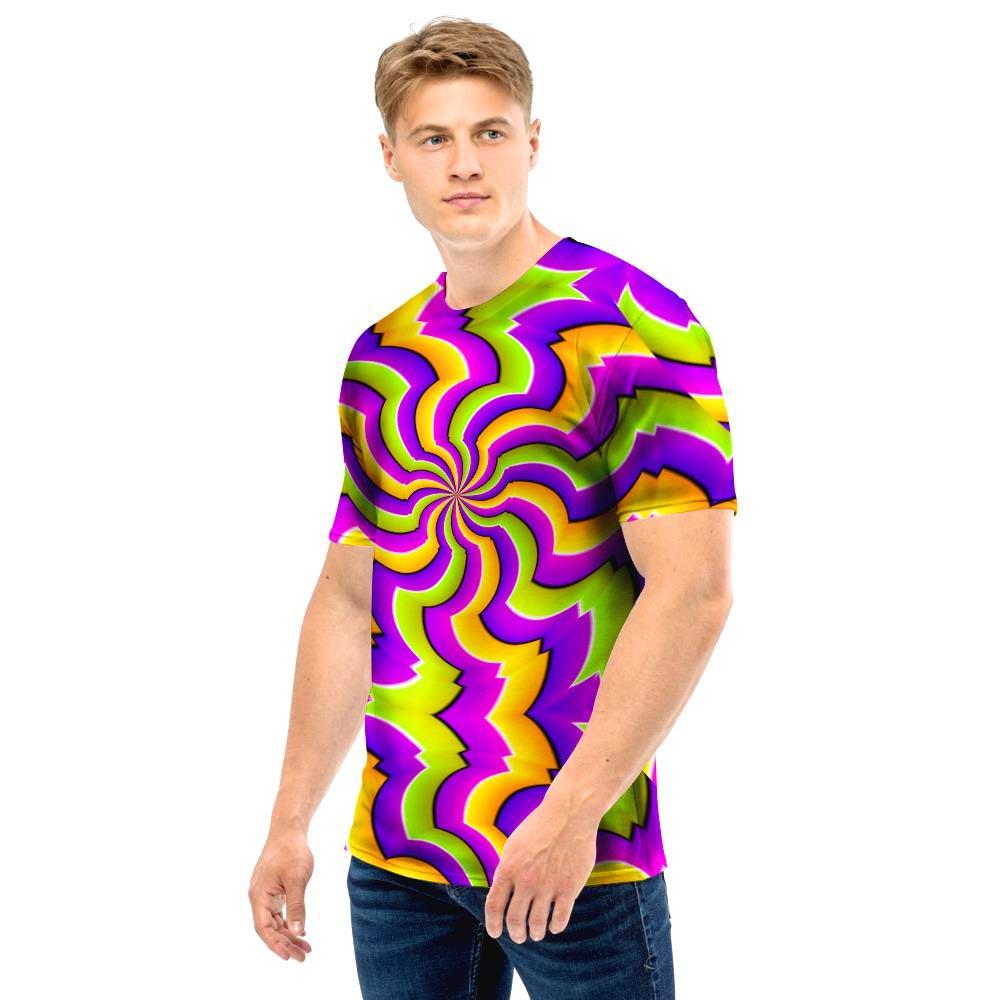 Zigzag Psychedelic Optical illusion Men T Shirt-grizzshop