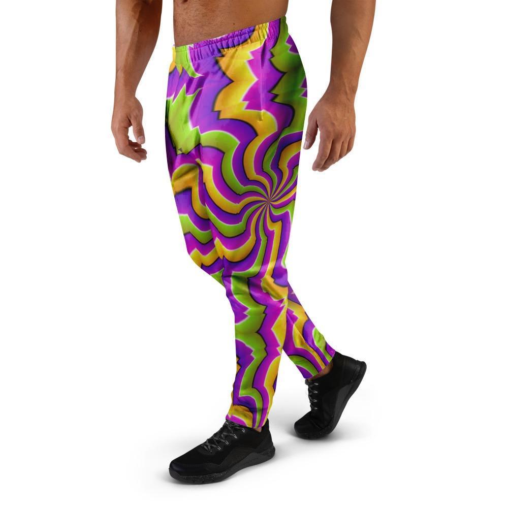 Zigzag Psychedelic Optical illusion Men's Joggers-grizzshop