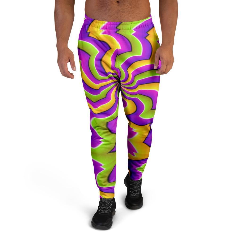 Zigzag Psychedelic Optical illusion Men's Joggers-grizzshop