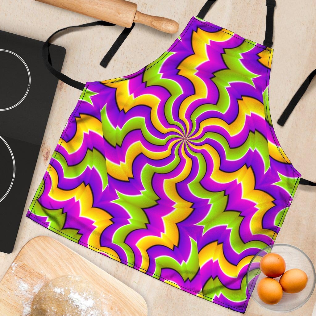 Zigzag Psychedelic Optical illusion Women's Apron-grizzshop