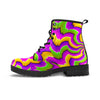 Zigzag Psychedelic Optical illusion Women's Boots-grizzshop