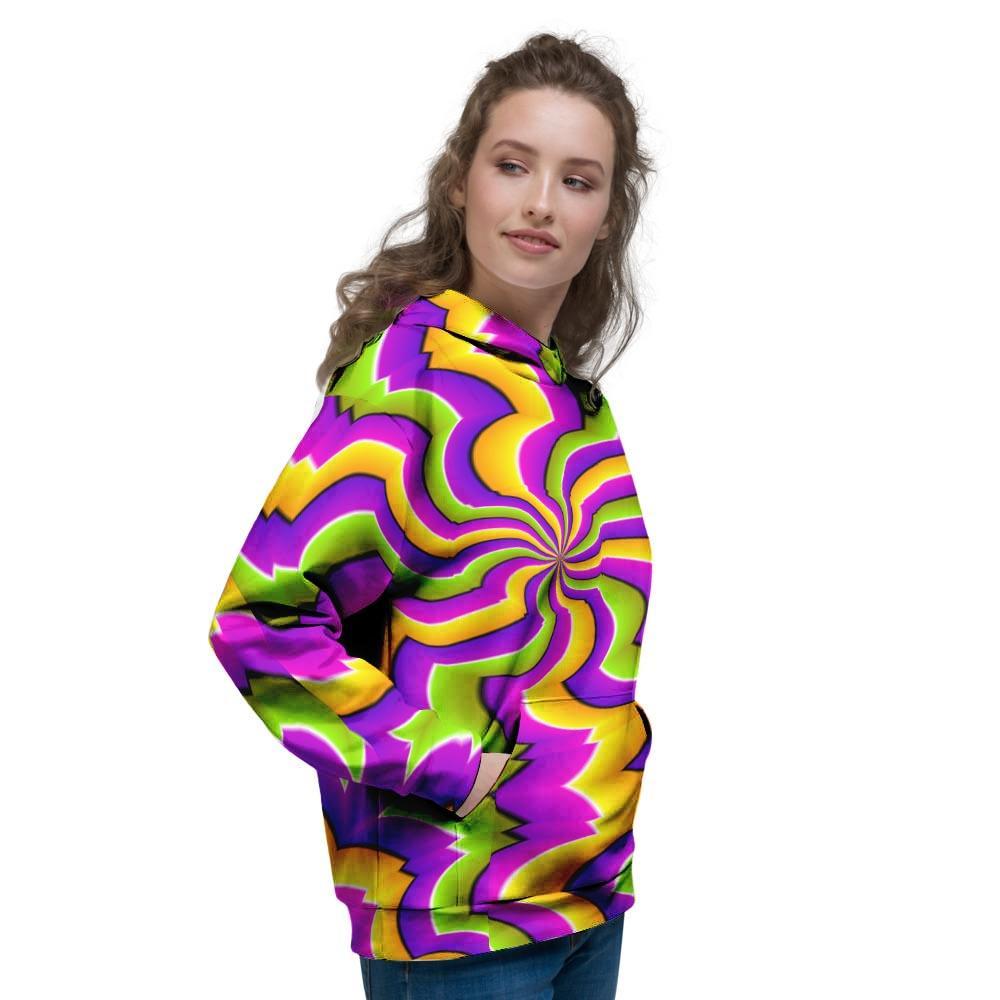 Zigzag Psychedelic Optical illusion Women's Hoodie-grizzshop