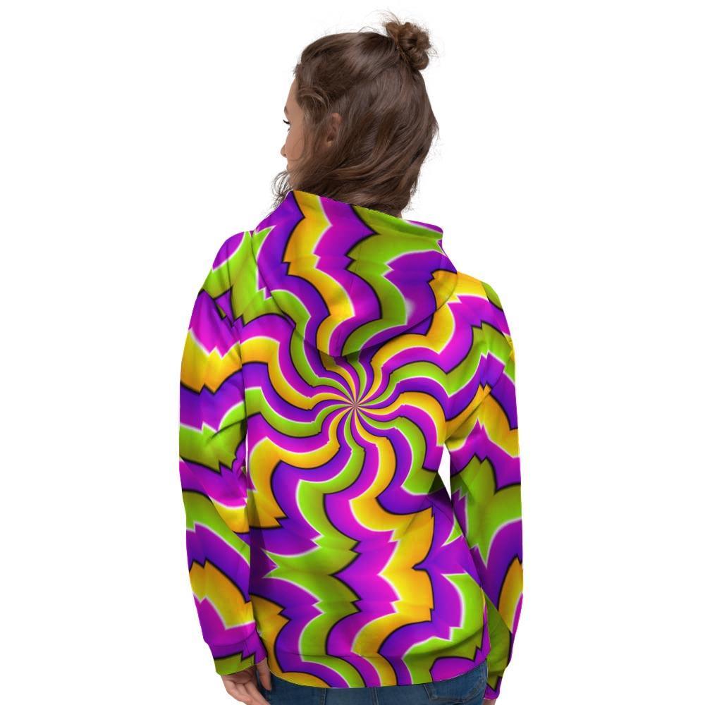Zigzag Psychedelic Optical illusion Women's Hoodie-grizzshop