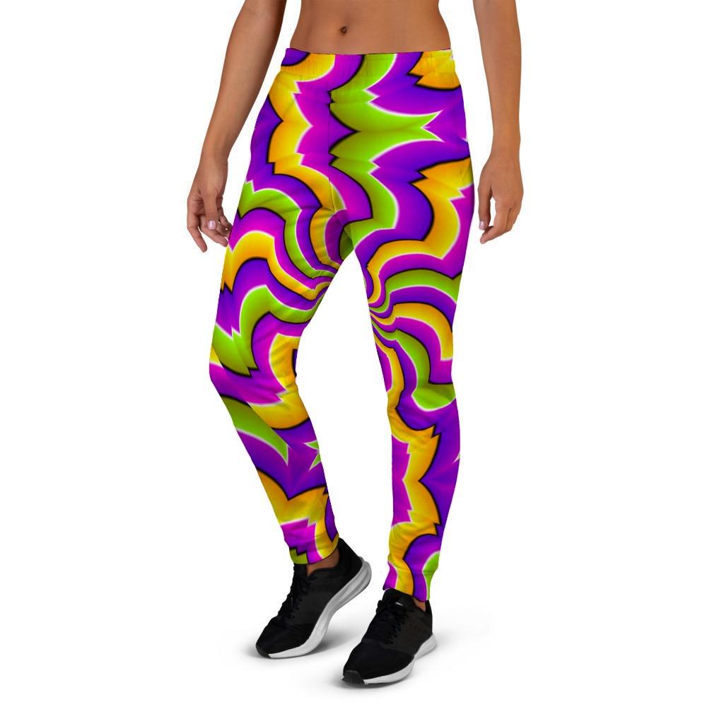 Zigzag Psychedelic Optical illusion Women's Joggers-grizzshop