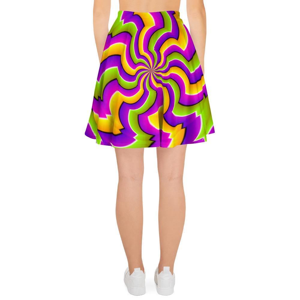 Zigzag Psychedelic Optical illusion Women's Skirt-grizzshop