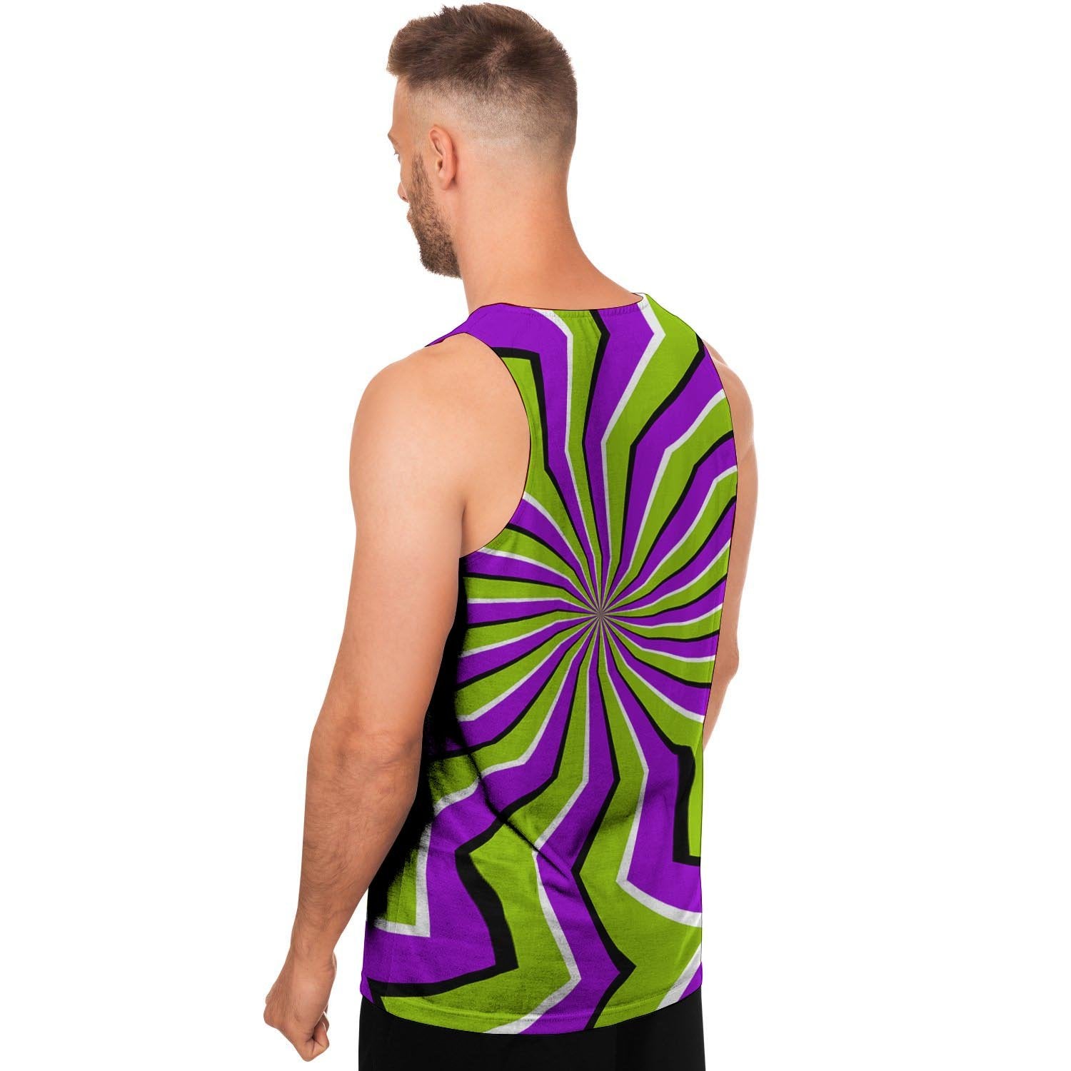 Zigzag Optical illusion Men's Tank Tops-grizzshop