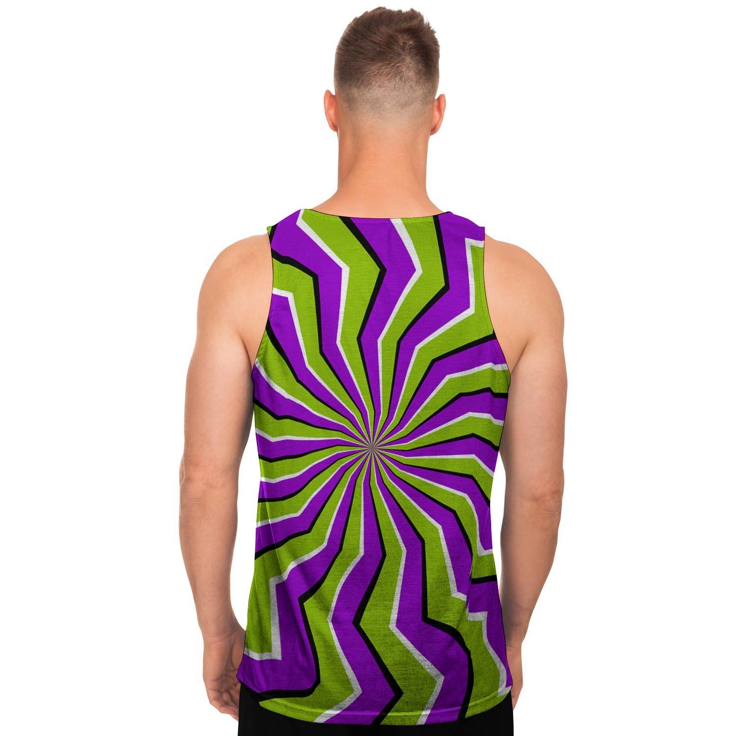 Zigzag Optical illusion Men's Tank Tops-grizzshop
