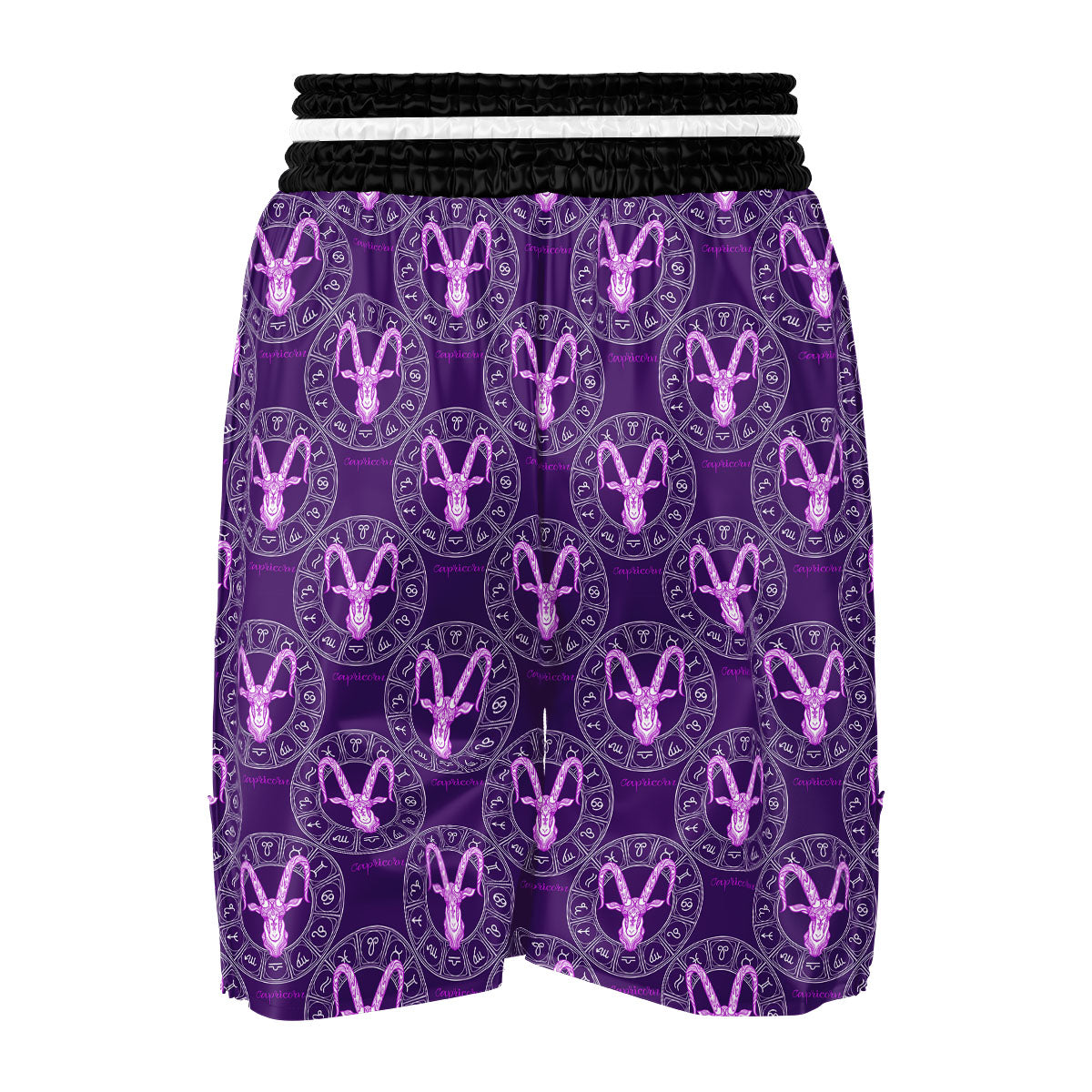 Zodiac Capricorn Purple Print Pattern Boxing Shorts-grizzshop