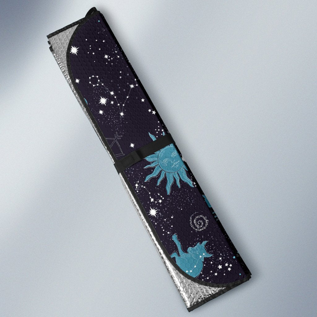 Zodiac Constellation Pattern Print Car Sun Shade-grizzshop
