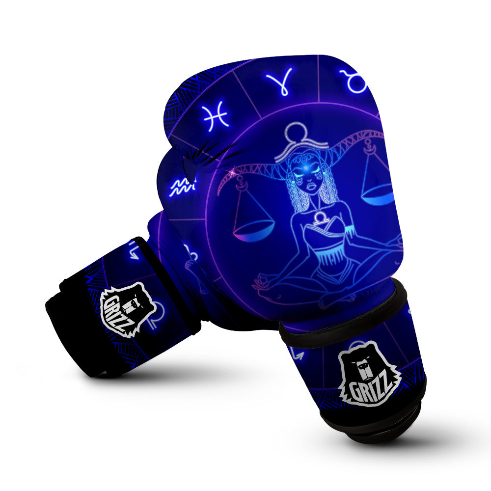 Zodiac Sign Dark Libra Print Boxing Gloves-grizzshop