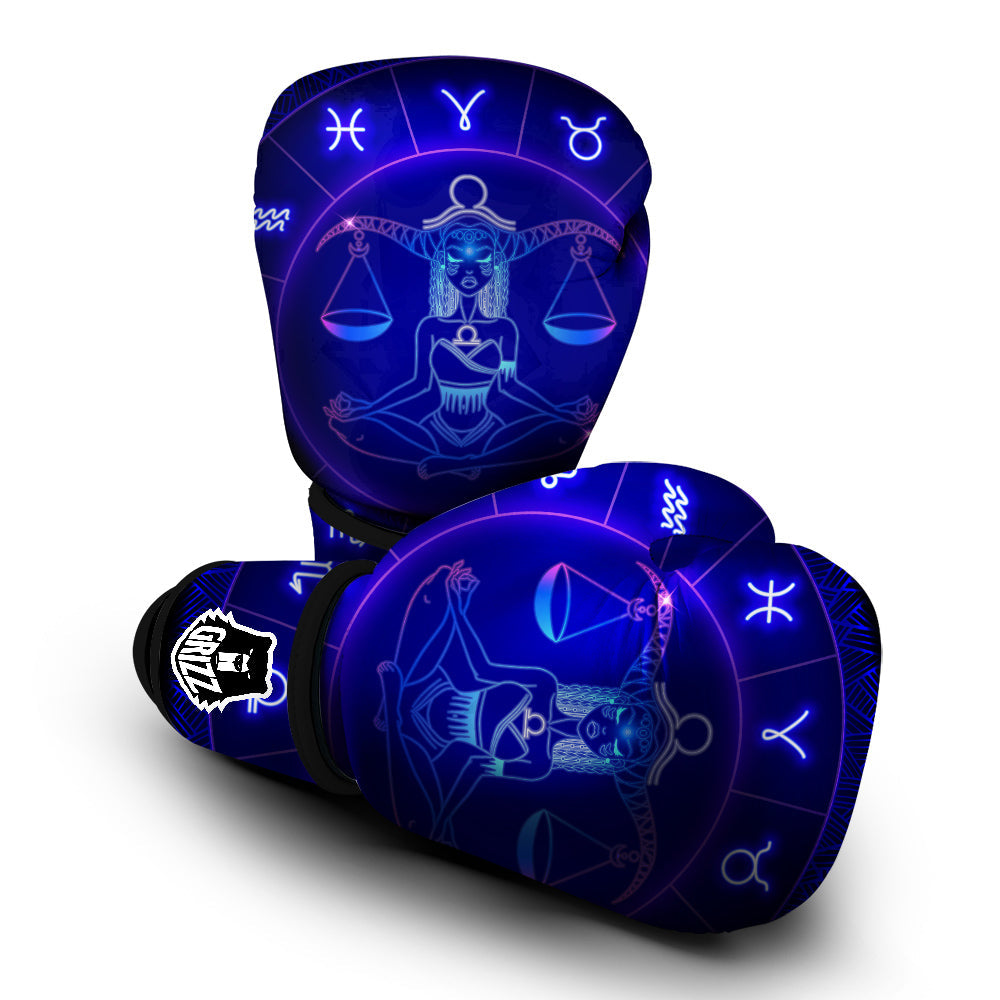 Zodiac Sign Dark Libra Print Boxing Gloves-grizzshop
