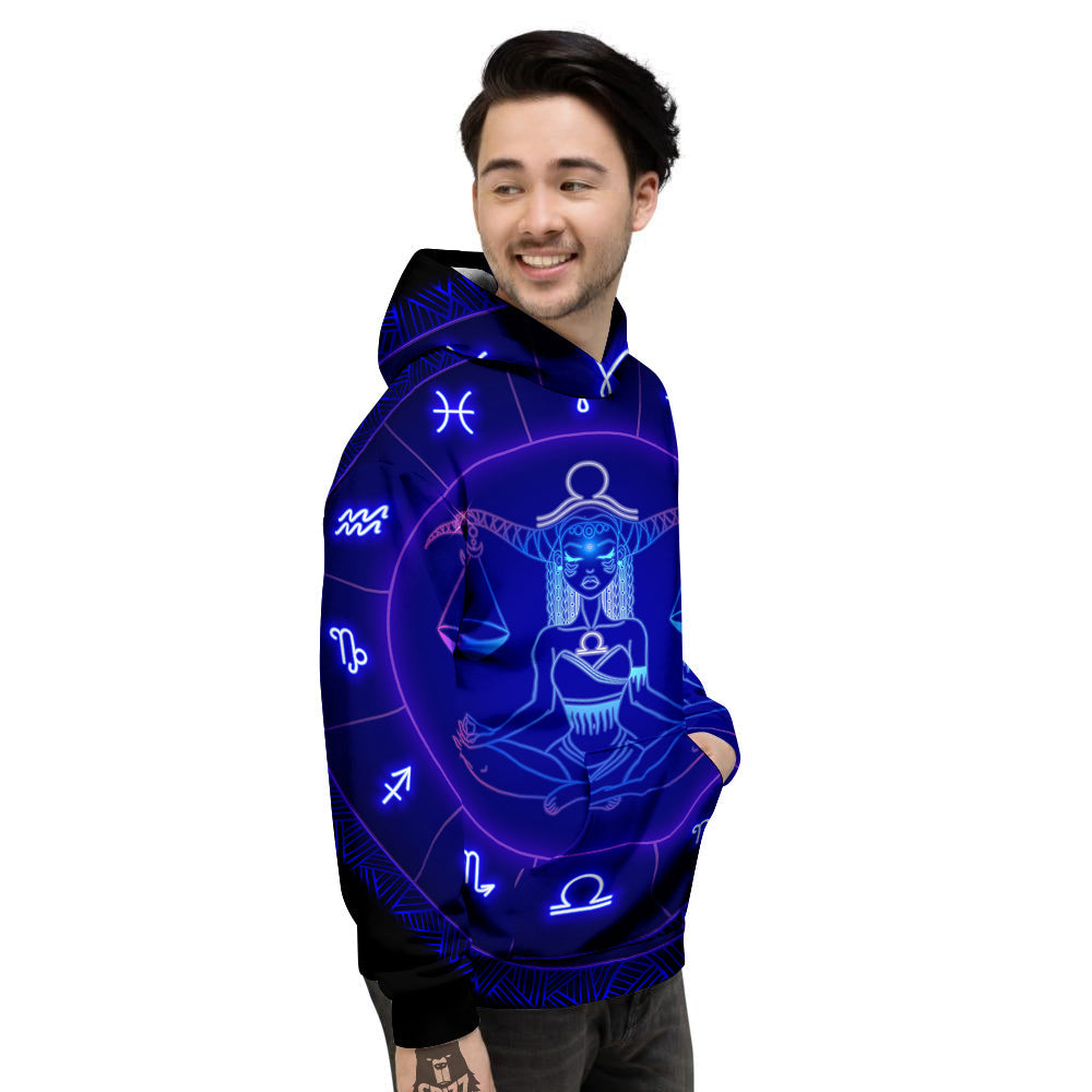 Zodiac Sign Dark Libra Print Men's Hoodie-grizzshop