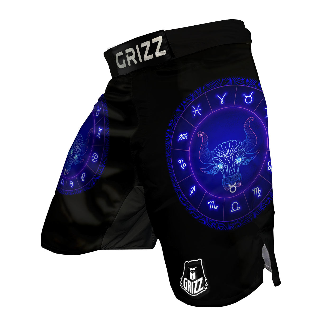 Zodiac Sign Dark Taurus Print MMA Shorts-grizzshop